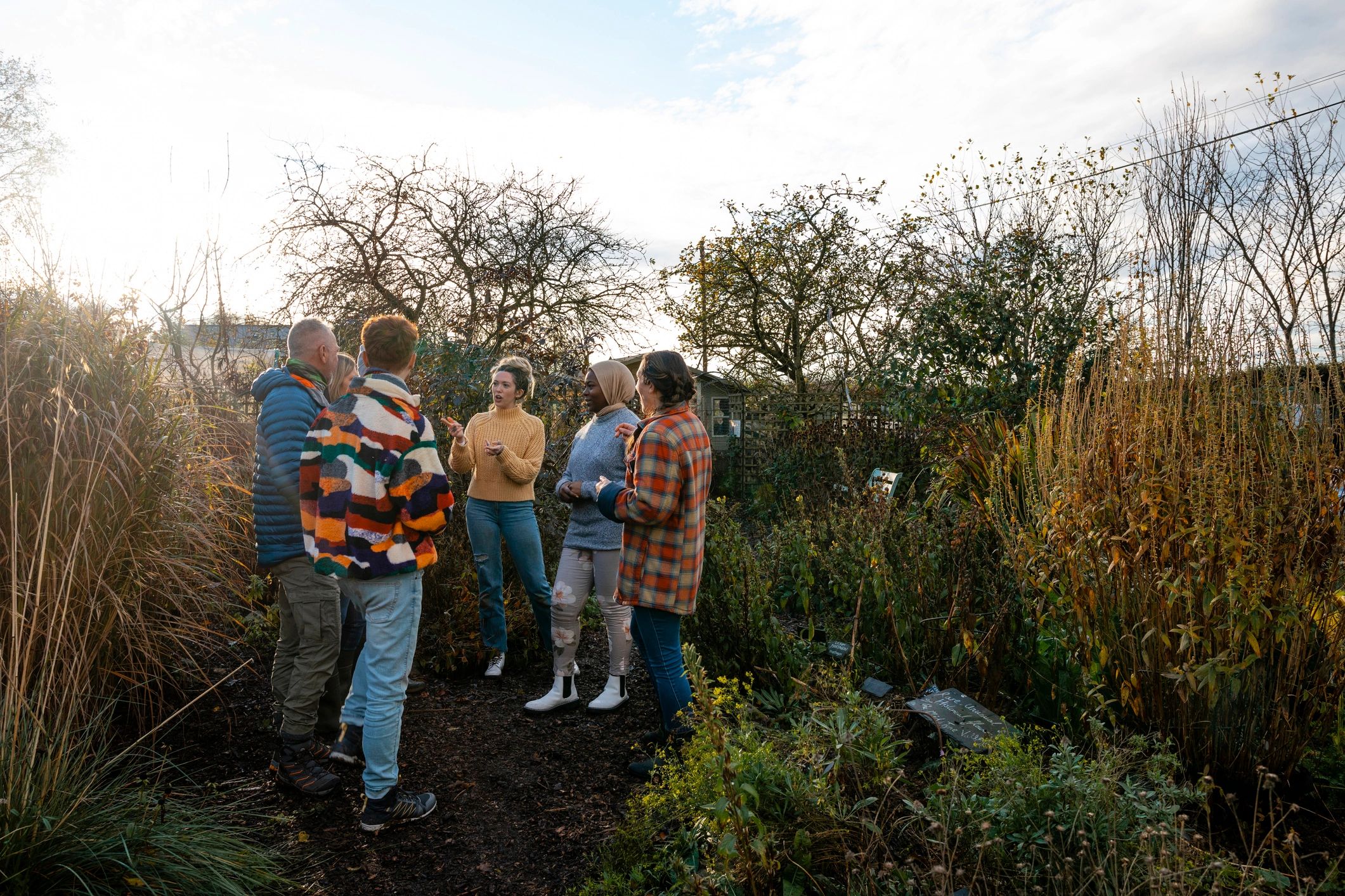 Volunteers preparing for community environmental work