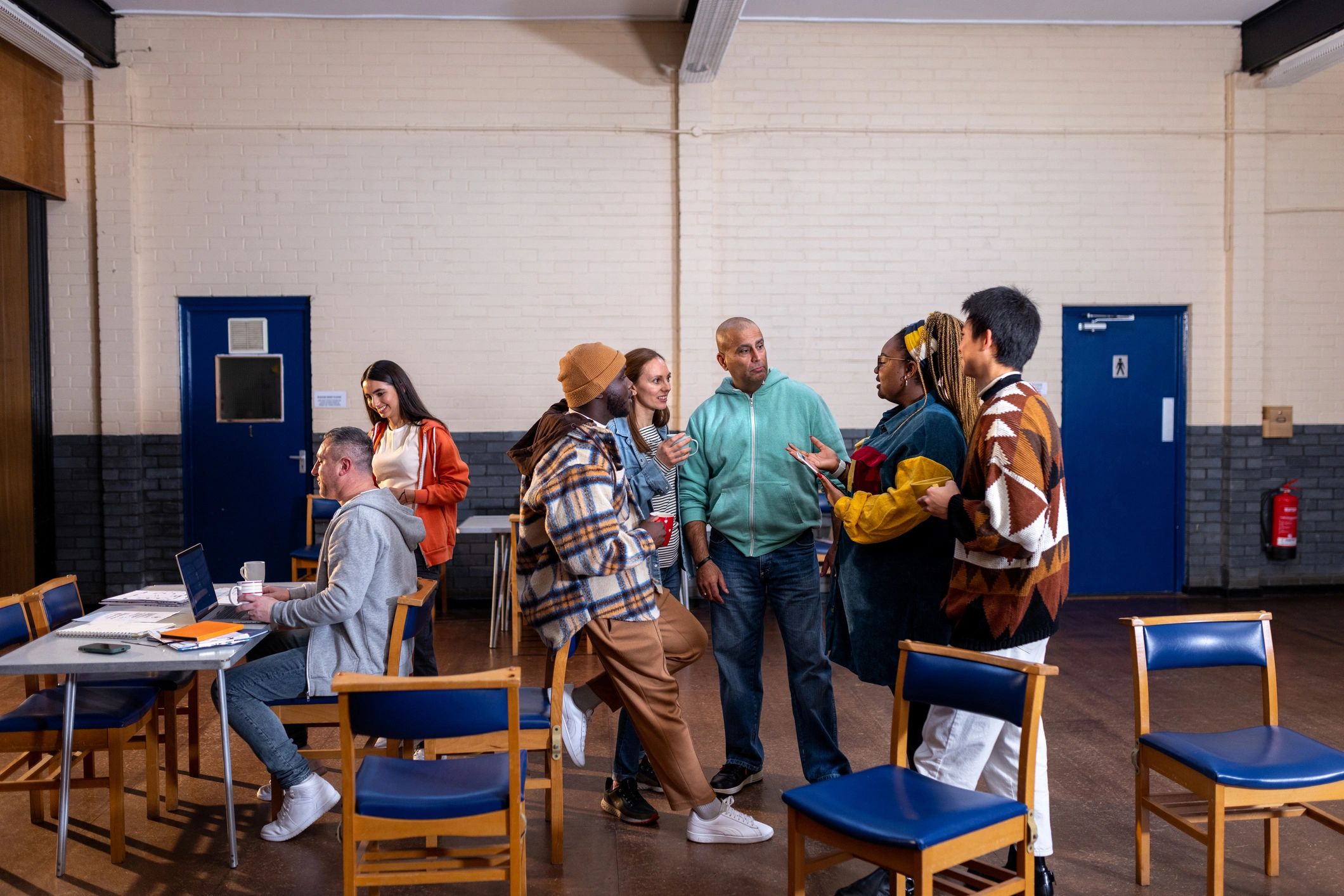 Community members gathered in a workshop setting